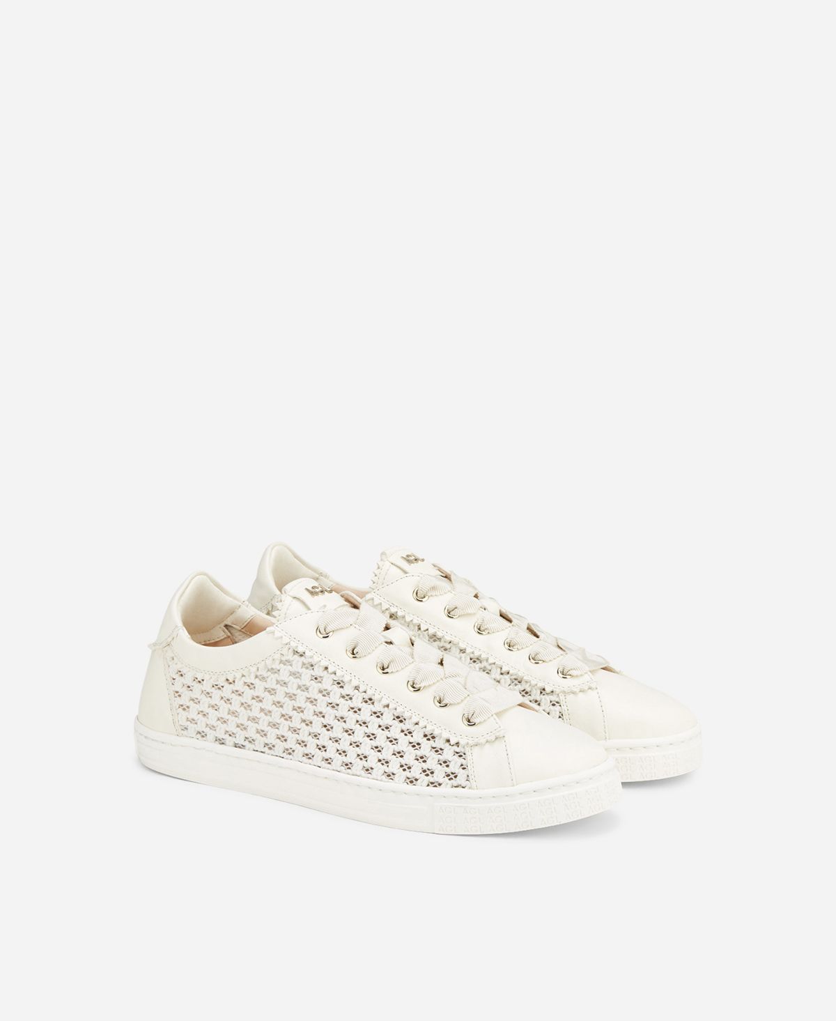 Agl Sneaker con trama Bianco Sade Plots Promozione
