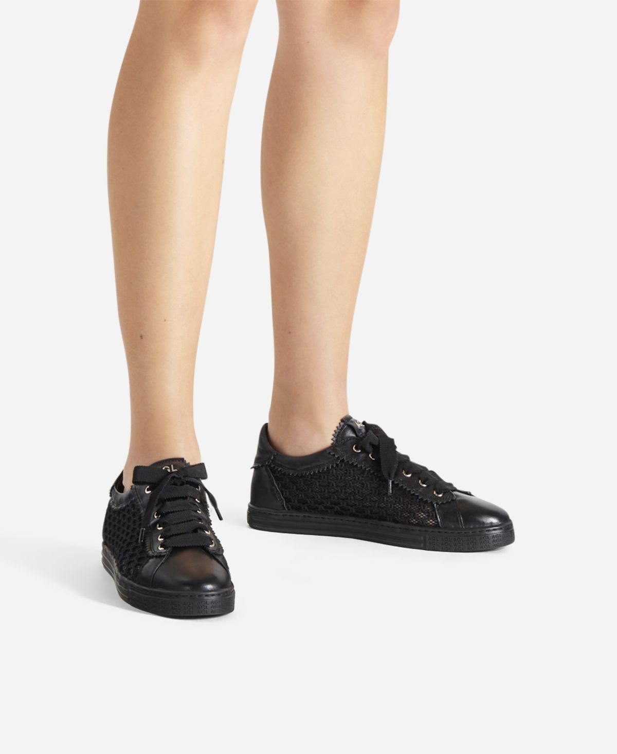 Agl Sneaker con trama Nero Sade Plots Spedizione Gratuita