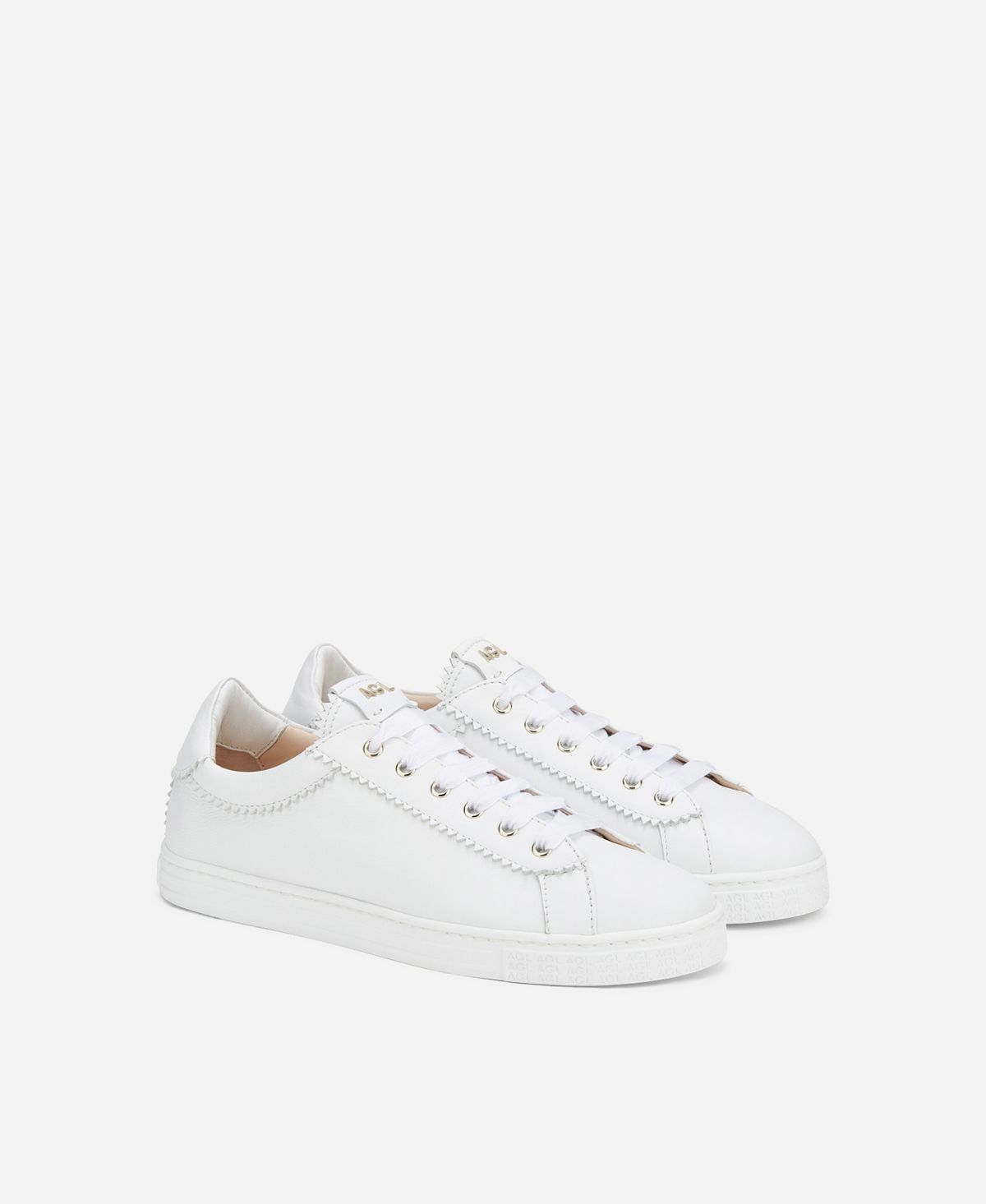 Agl Sneaker in pelle con elastico Bianco Sade Pezzi Unici