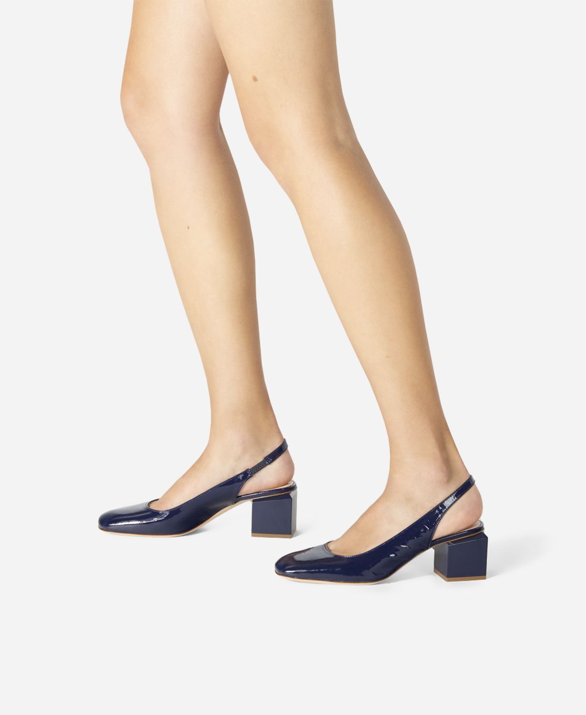 Agl Slig back con tacco a cubo Blu notte Angie Sling B Promozione Limitata