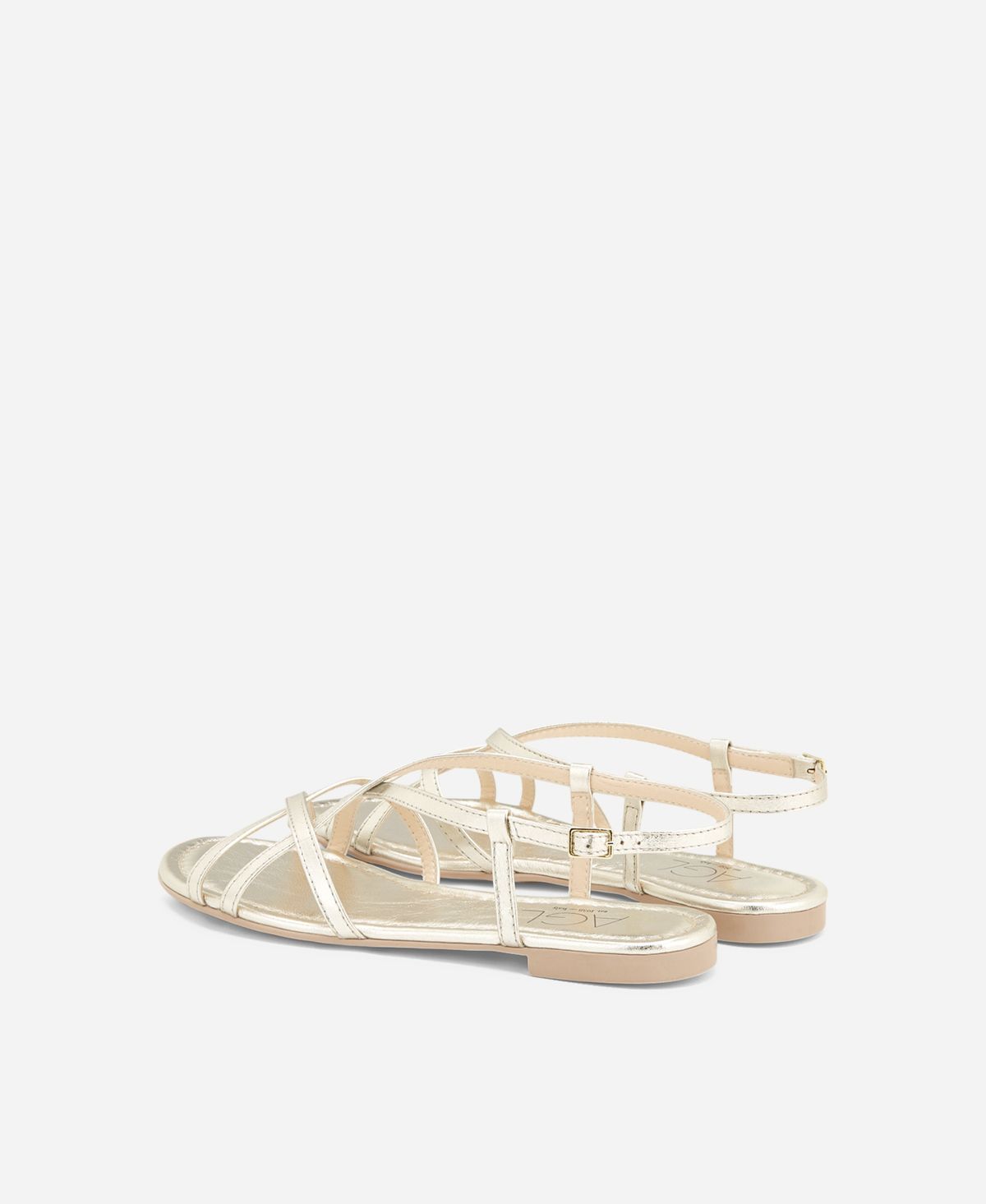 Agl Sandalo in pelle metal Platino Summer Straps Novità