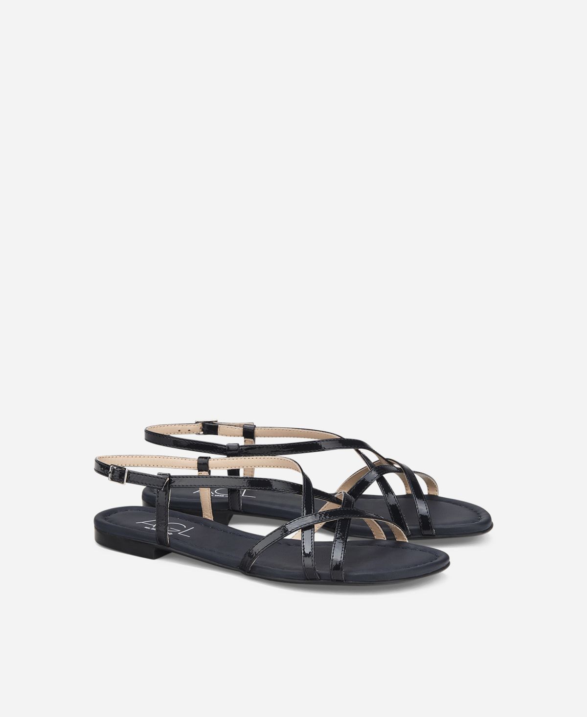 Agl Sandalo in pelle metal Blu notte Summer Straps Presa