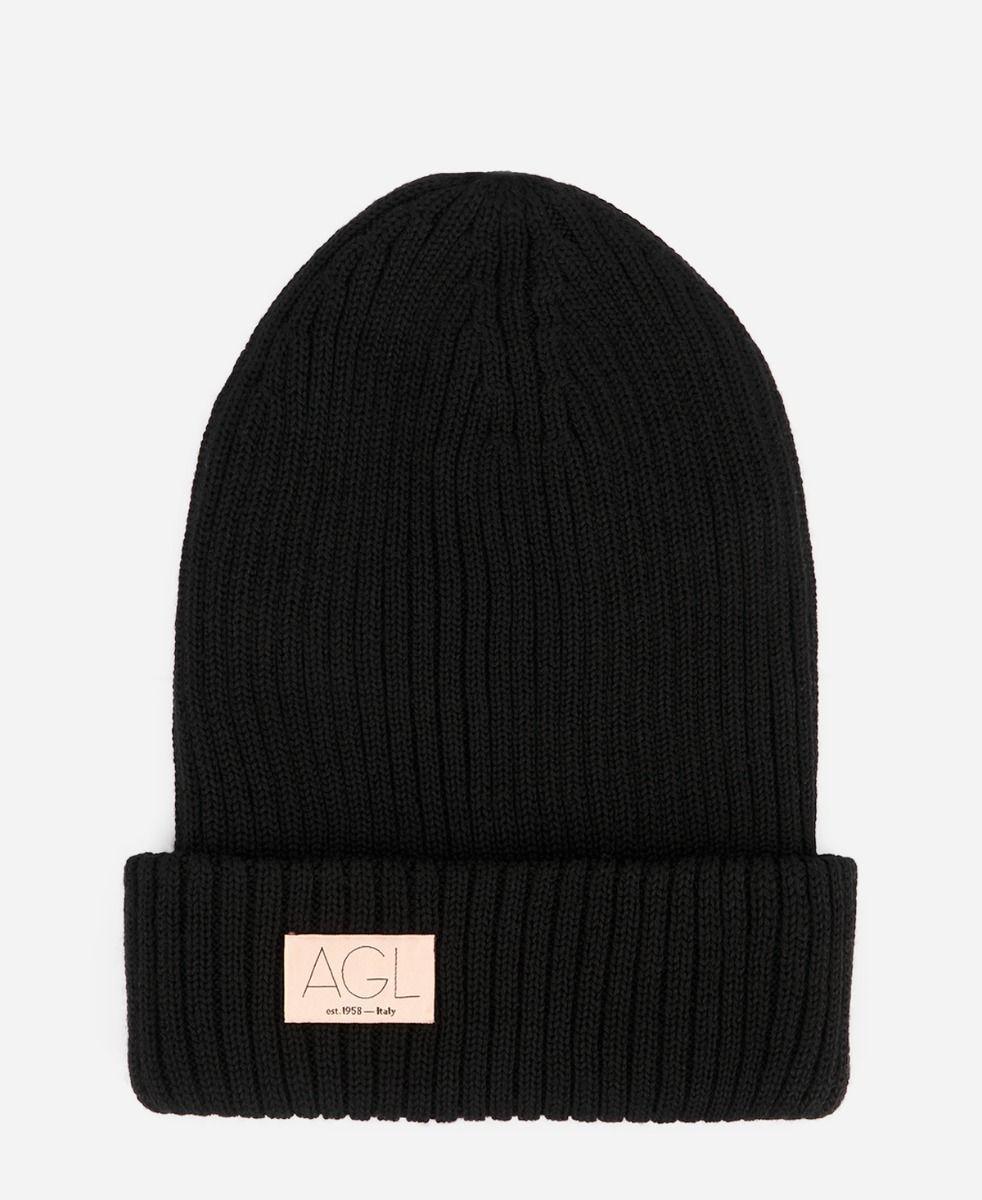 Agl Cuffia in lana Nero HATS WOOL Moda