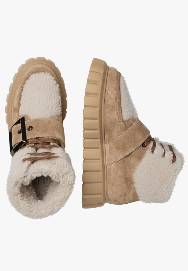 Voile Blanche GRENELLE LACE BUCKLE LINING FUR Nuova