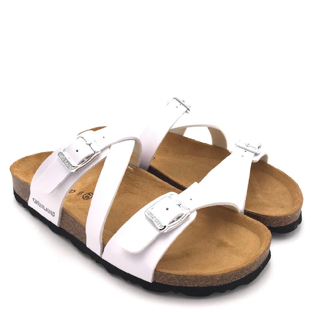 Zulian Calzature Ciabatta Sara fascia incrociata bianca Offerte esclusive