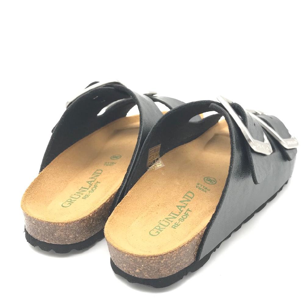 Zulian Calzature Ciabatta Sara doppia fibbia nero Nuovo
