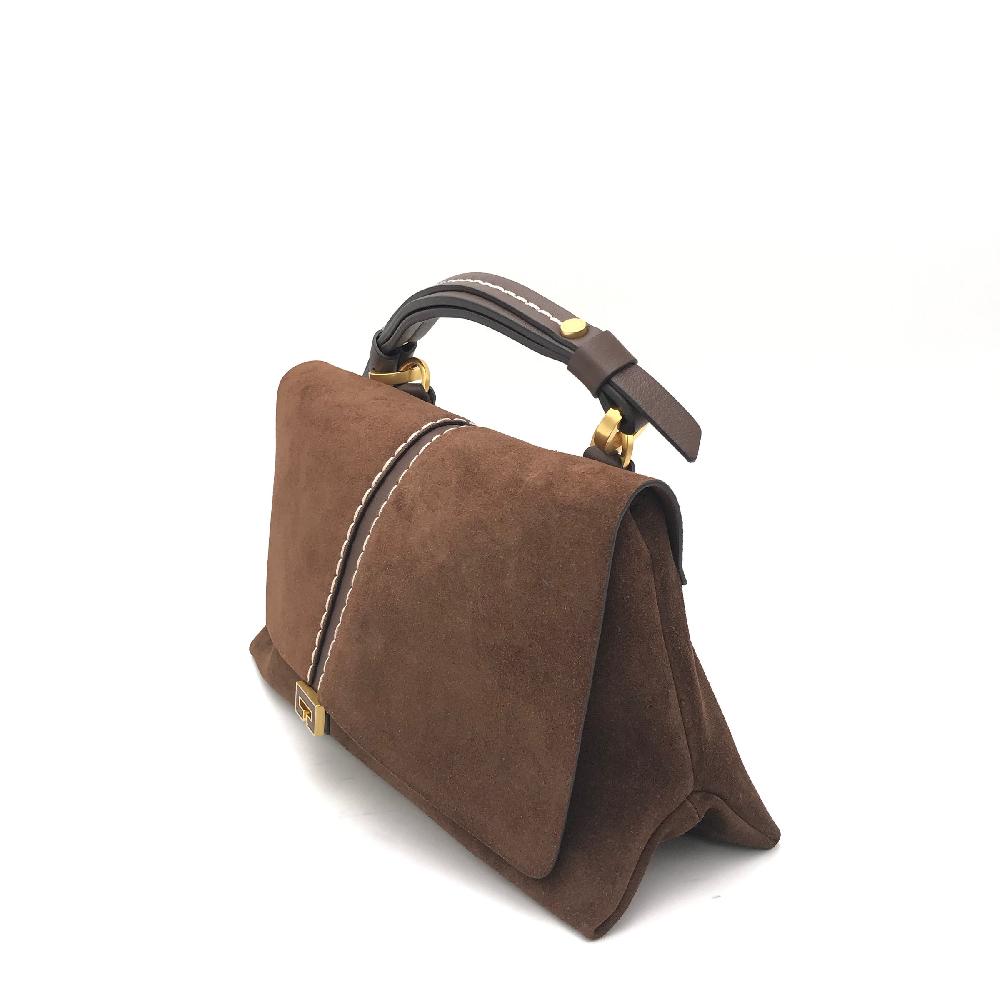 Zulian Calzature Borsa Kendall small camoscio marrone Soddisfazione Garantita