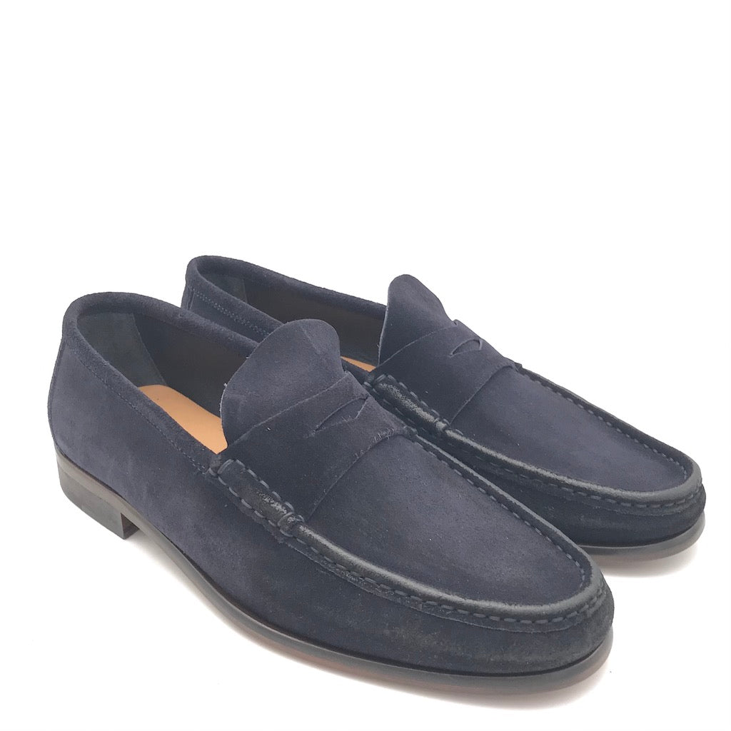 Zulian Calzature Mocassino in velour blu Only for today