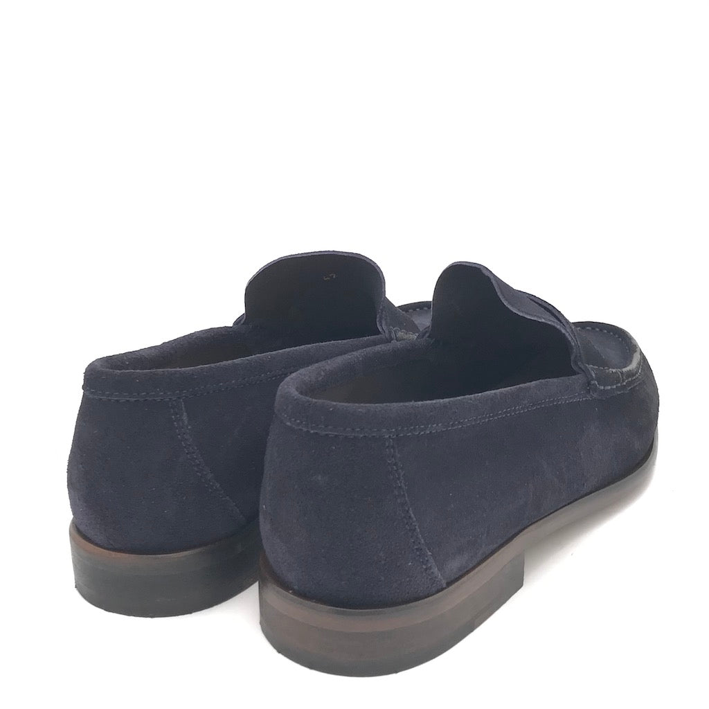 Zulian Calzature Mocassino in velour blu Only for today