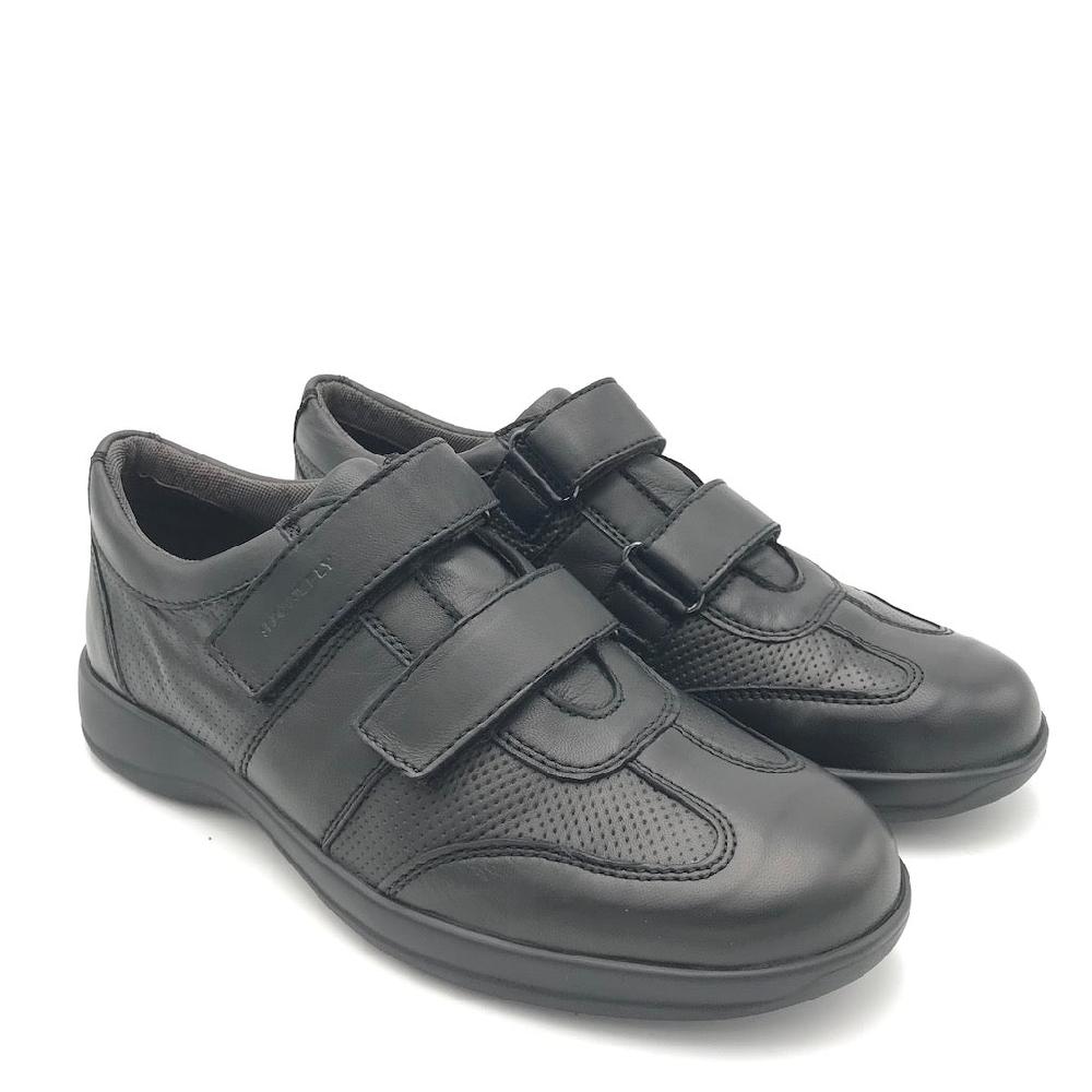 Zulian Calzature Scarpa strappo Season in nappa nera Offerta speciale della fabbrica