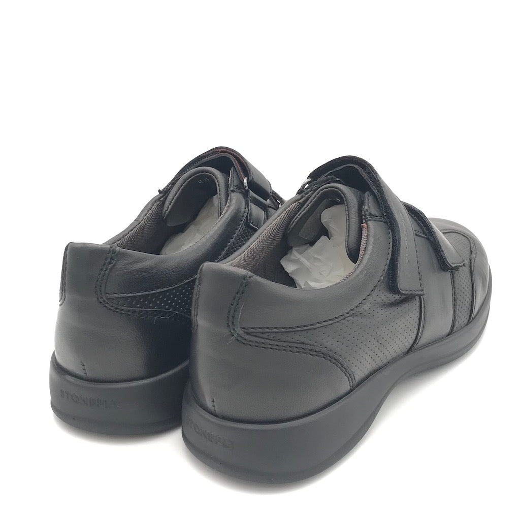 Zulian Calzature Scarpa strappo Season in nappa nera Offerta speciale della fabbrica