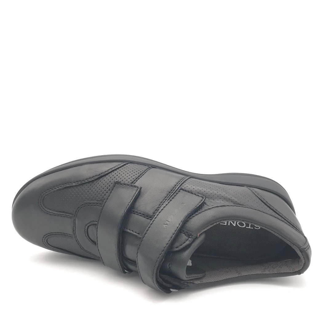 Zulian Calzature Scarpa strappo Season in nappa nera Offerta speciale della fabbrica