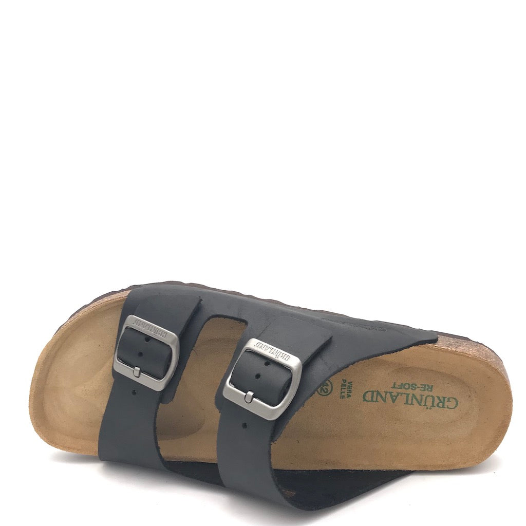 Zulian Calzature Ciabatta Bobo nera Sostegno trimestrale