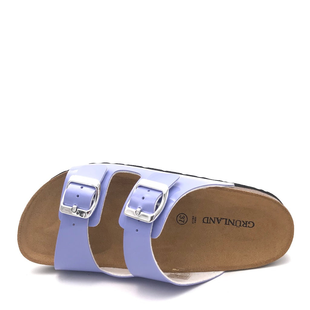 Zulian Calzature Ciabatta Sara doppia fibbia pervinca 50% di sconto per tempo limitato