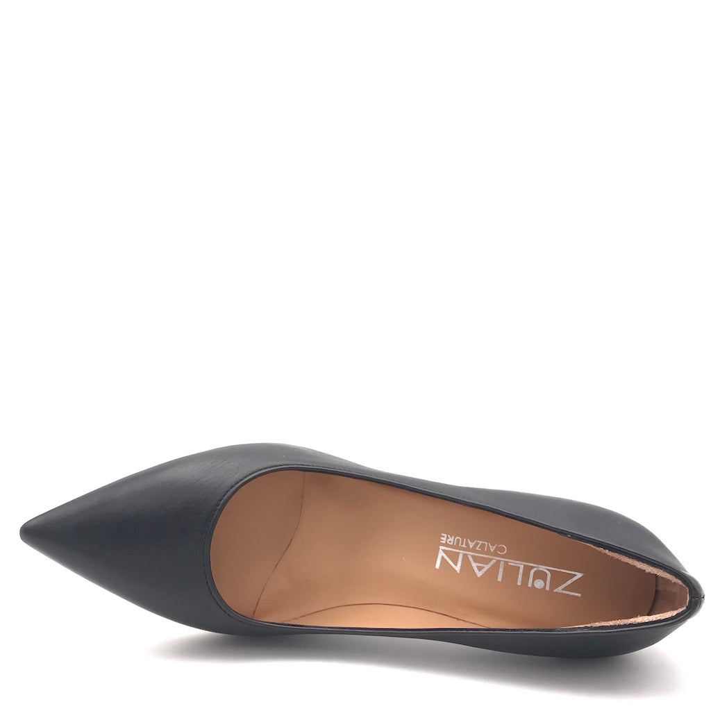 Zulian Calzature Decolletè Lory in nappa nera 2025
