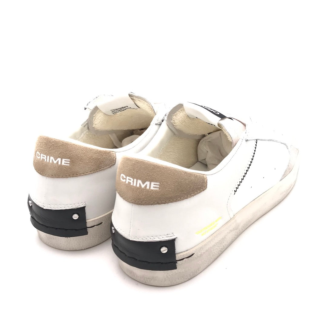 Zulian Calzature Sneakers Distrassed bianco-beige Vendita Economica