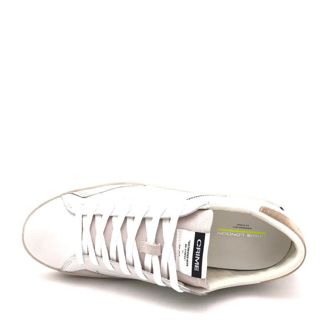 Zulian Calzature Sneakers Distrassed bianco-beige Vendita Economica