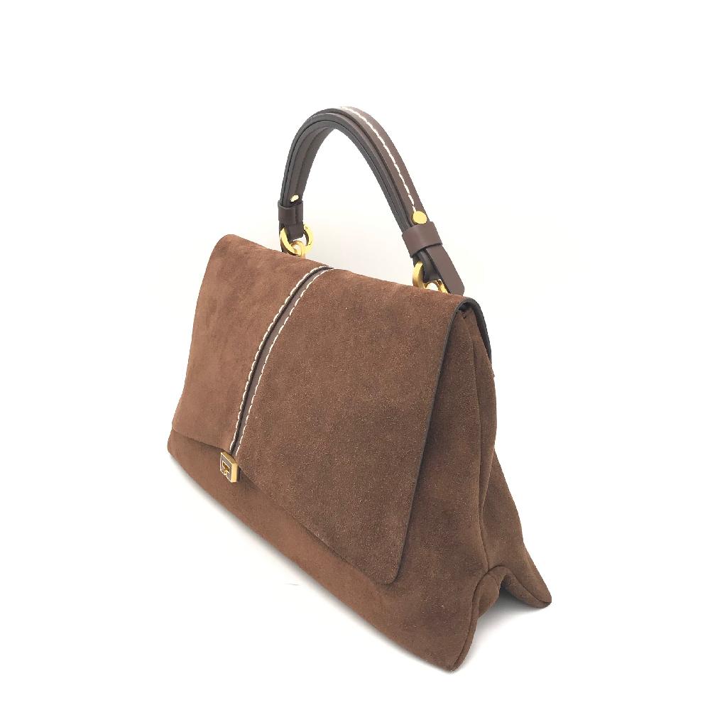 Zulian Calzature Borsa Kendall camoscio marrone Consegna Veloce