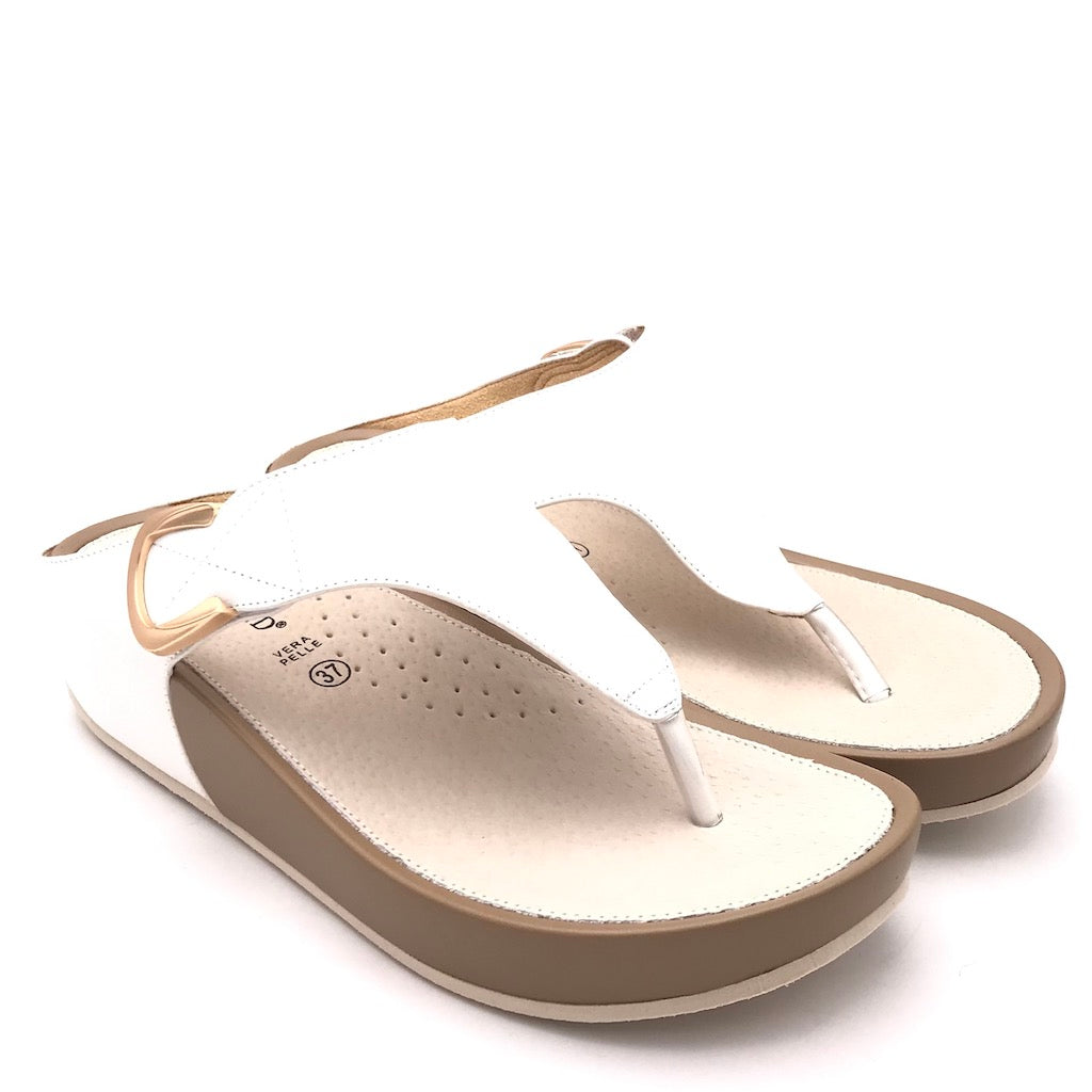 Zulian Calzature Ciabatta infradito Dira bianca Offerte
