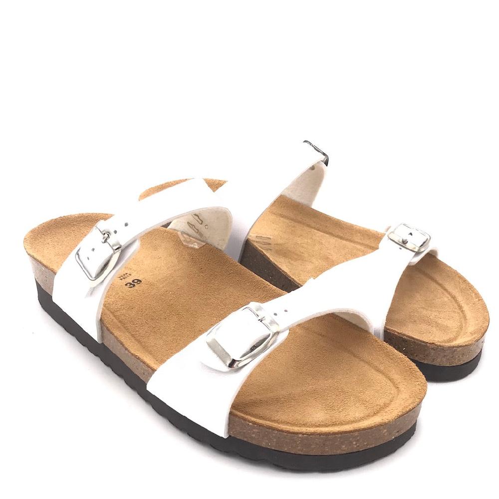 Zulian Calzature Ciabatta Hola doppia fibbia perla In Saldo