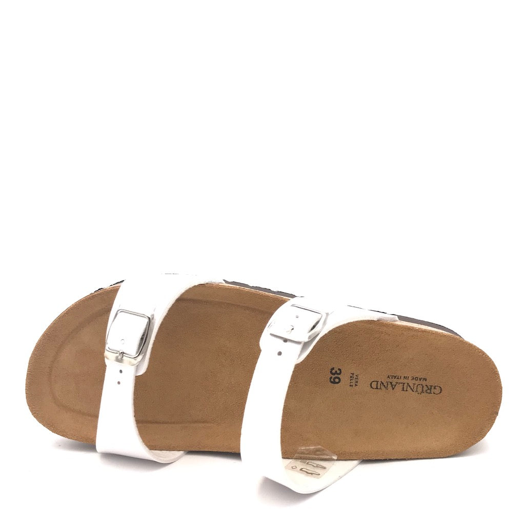 Zulian Calzature Ciabatta Hola doppia fibbia perla In Saldo