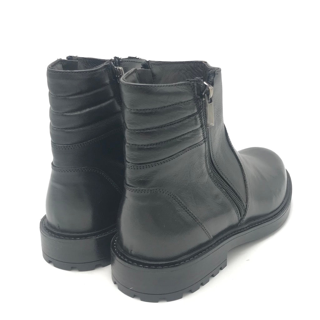 Zulian Calzature Stivaletto in pelle nera Presa