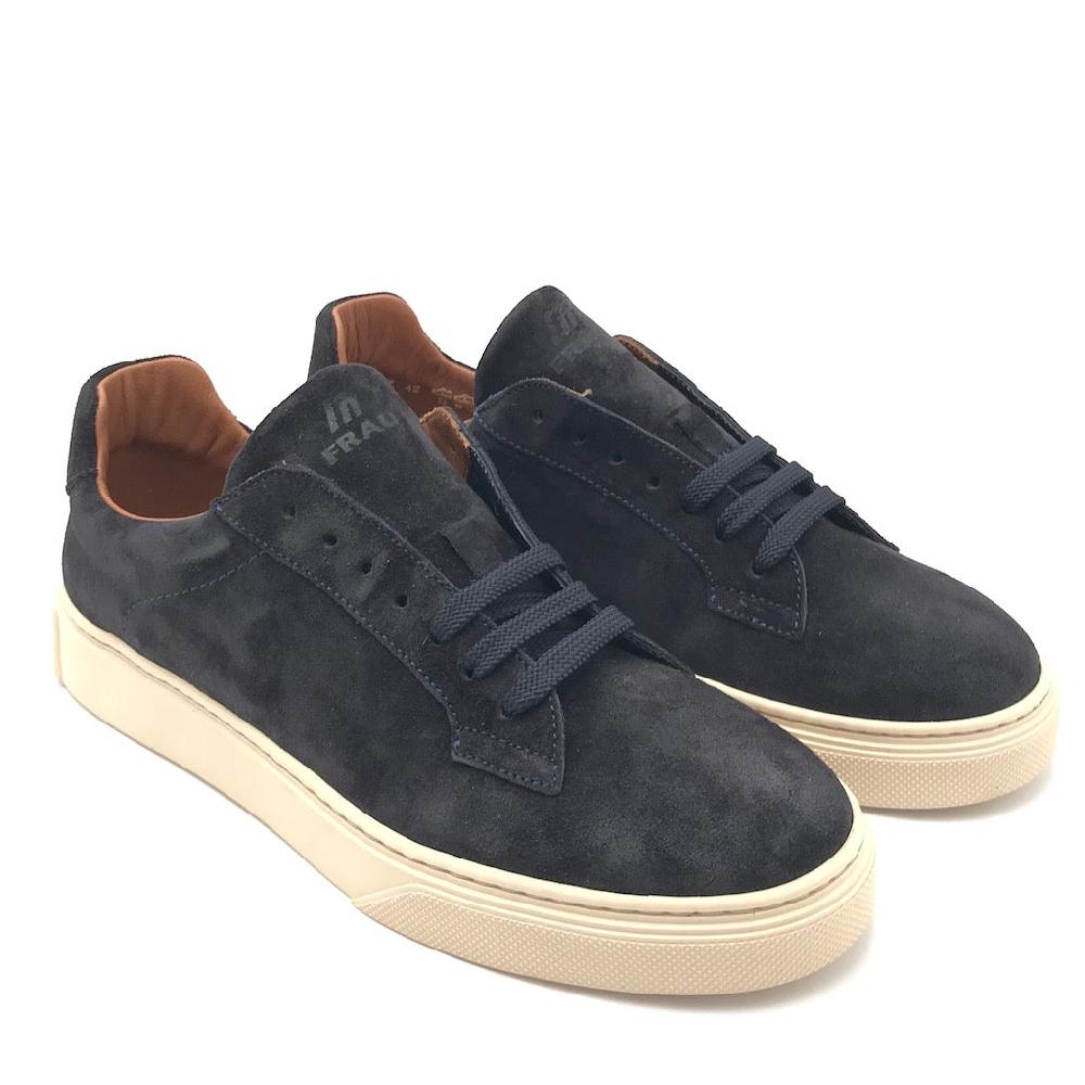 Zulian Calzature Sneakers in crosta blu Economico