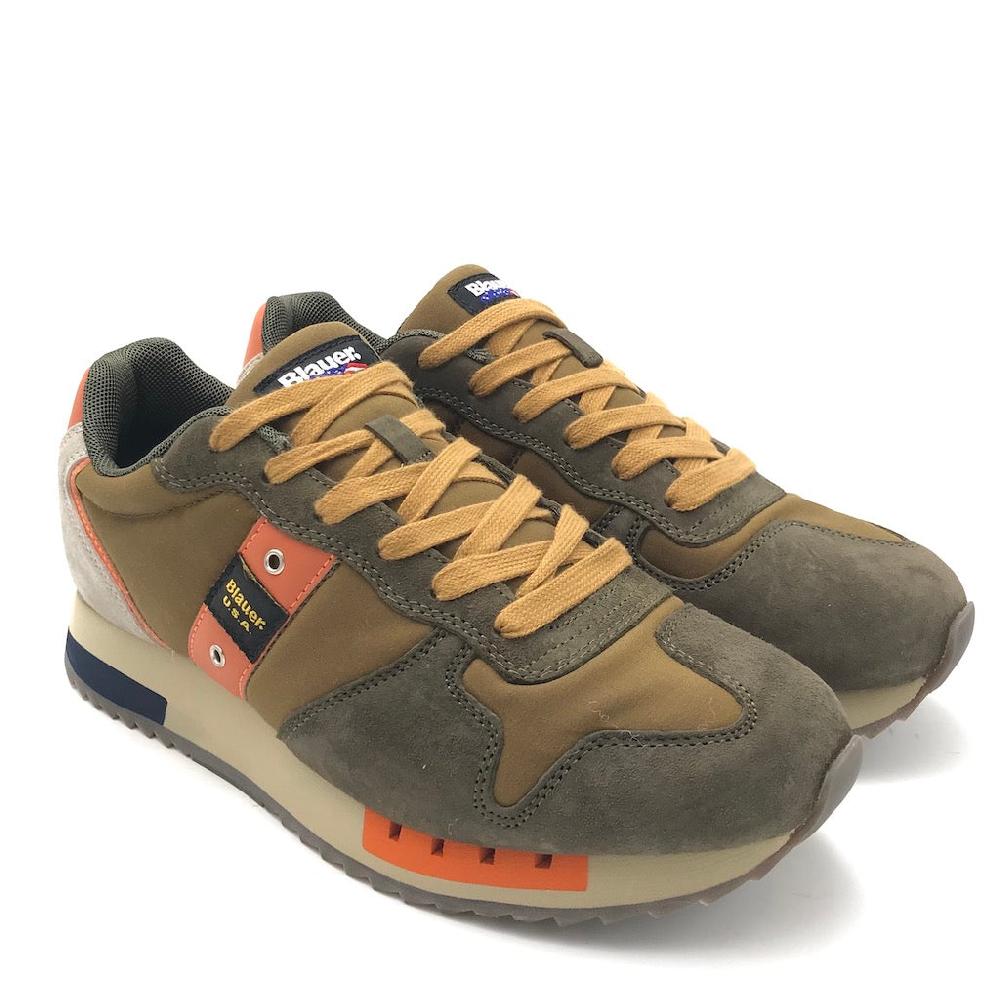 Zulian Calzature Sneakers Queens01 green-ochre Saldi