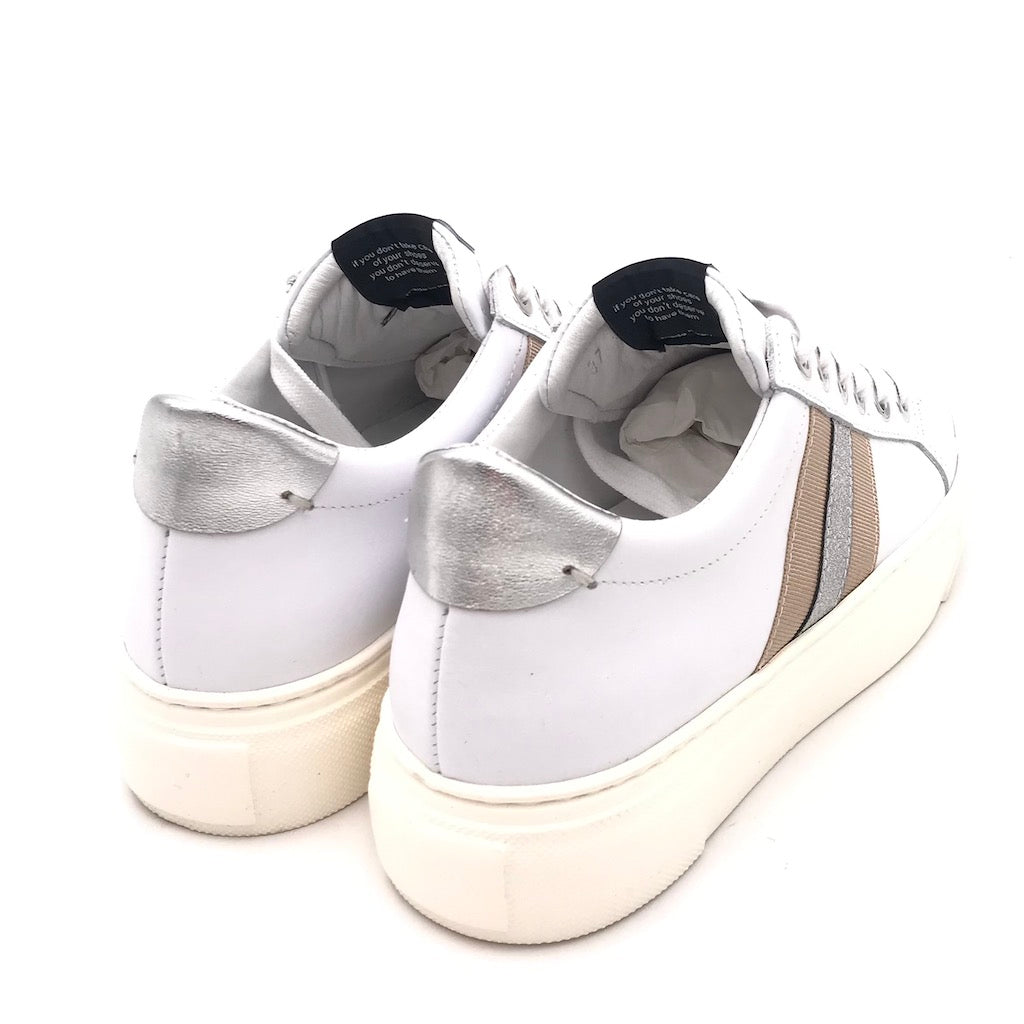 Zulian Calzature Sneakers in pelle bianca 2025