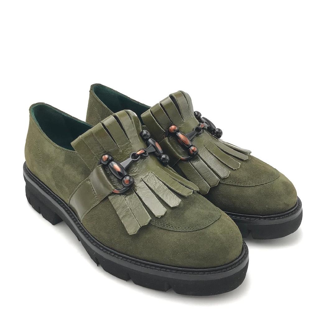 Zulian Calzature Mocassino in camoscio verde bosco Qualità