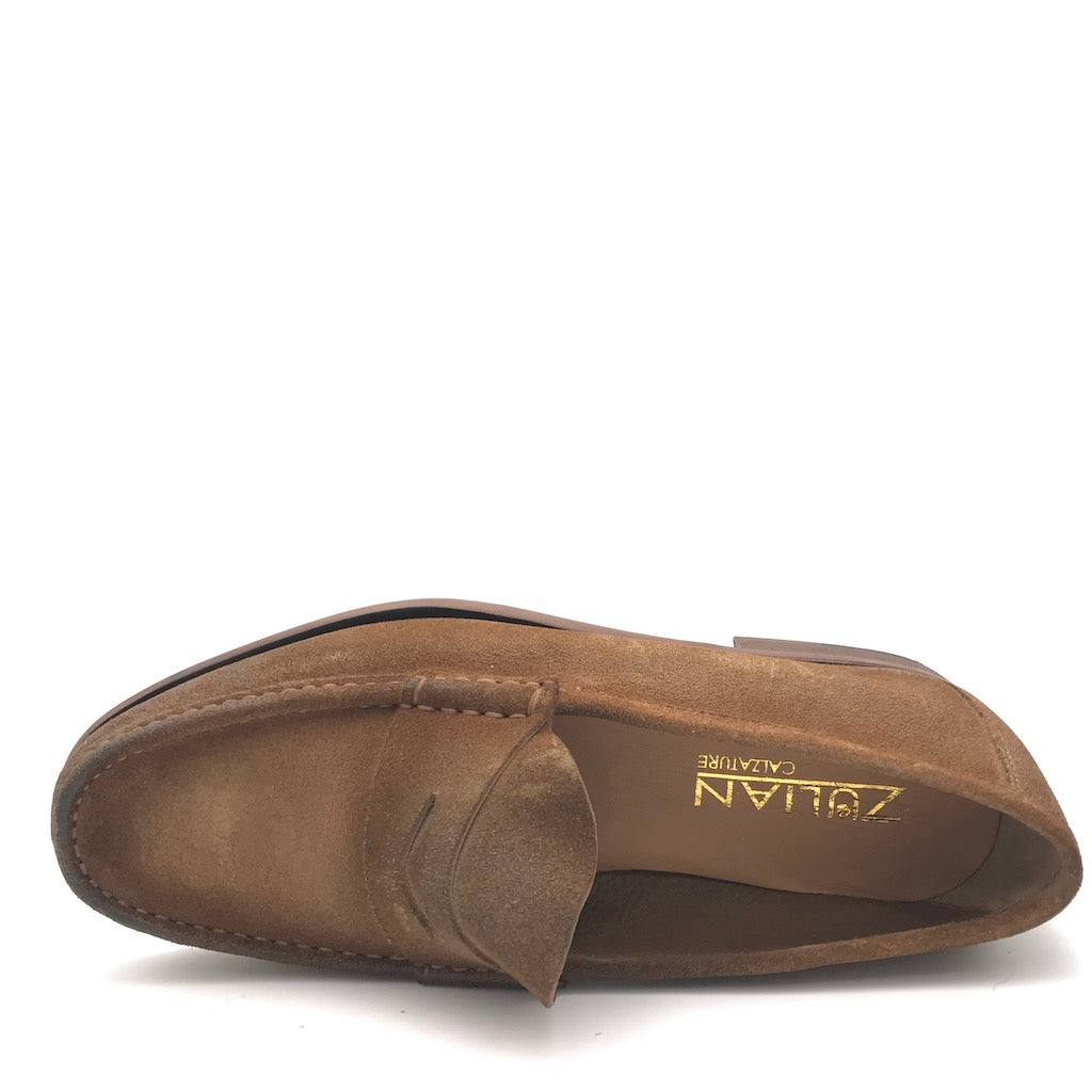 Zulian Calzature Mocassino in velour taupe Novità