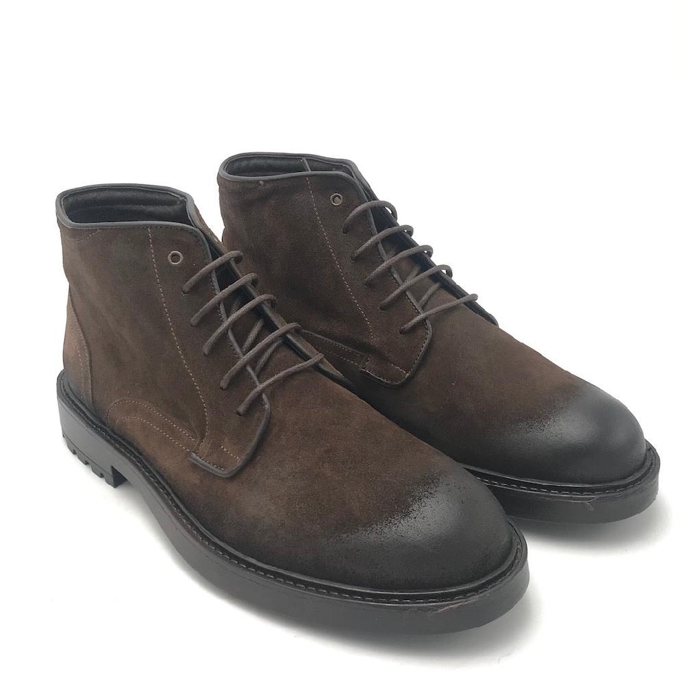 Zulian Calzature Stivaletto in crosta anticata terra Saldi
