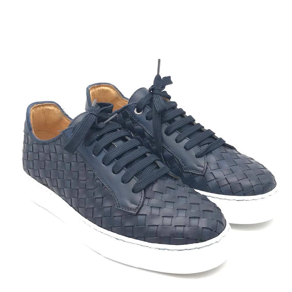 Zulian Calzature Sneakers intrecciata blu 50% di sconto con spedizione gratuita