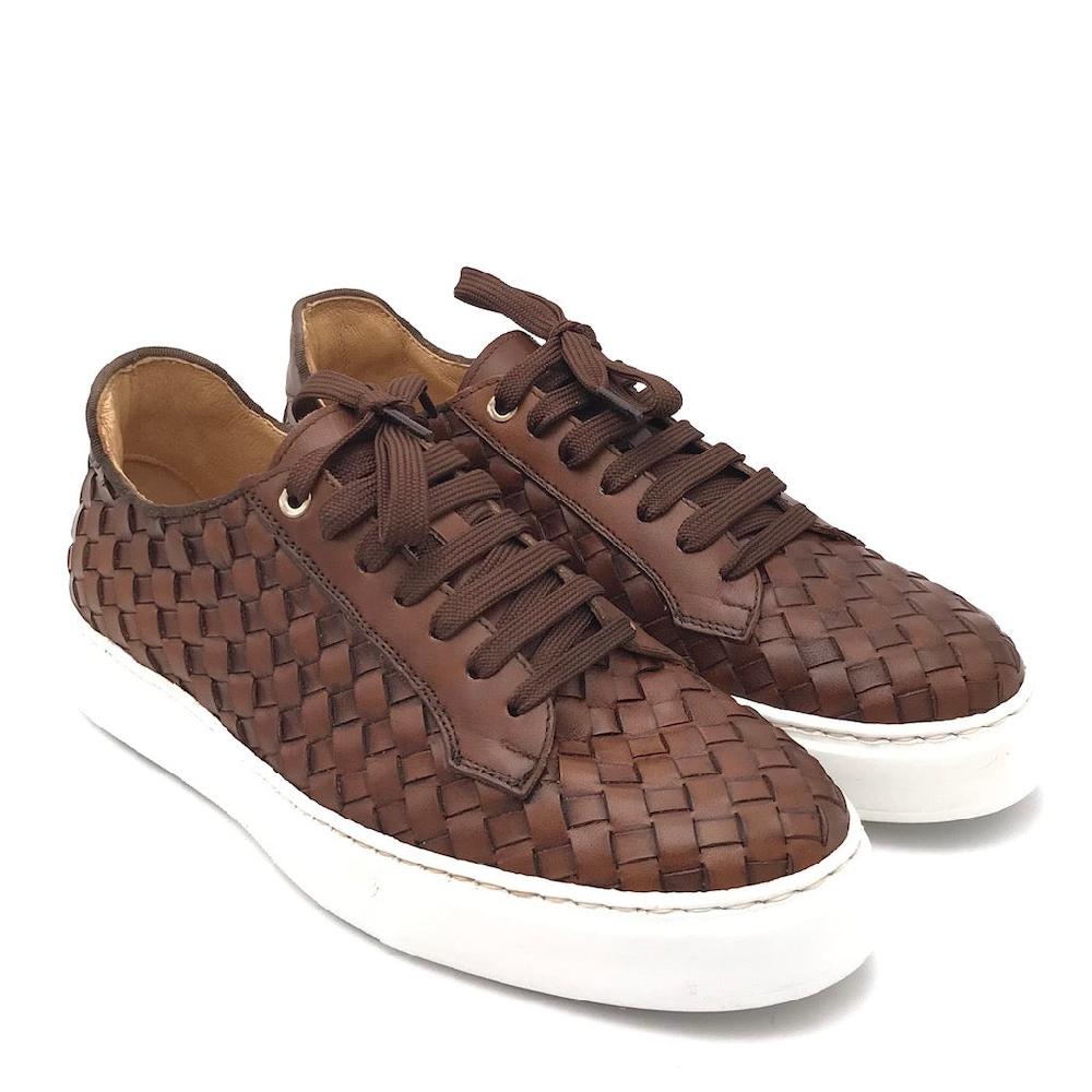 Zulian Calzature Sneakers intrecciata cuoio Negozio
