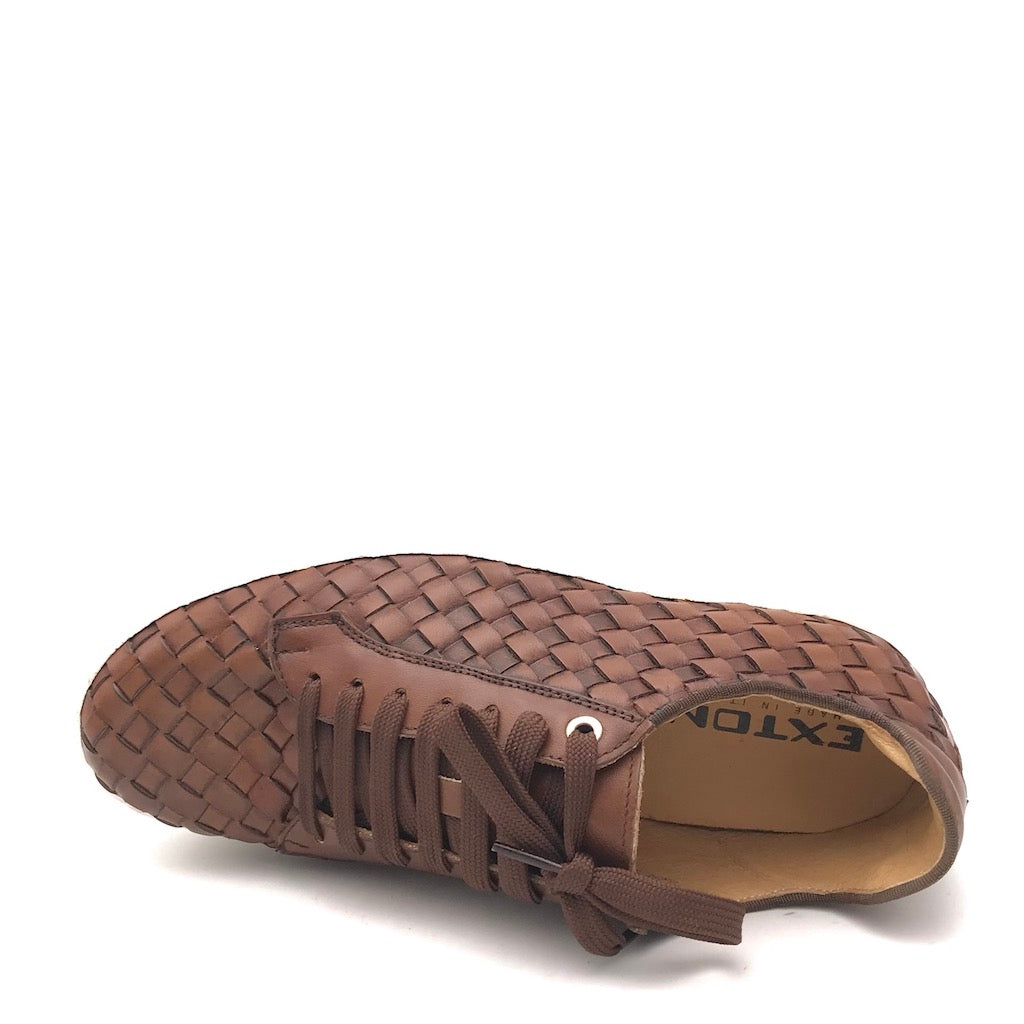 Zulian Calzature Sneakers intrecciata cuoio Negozio