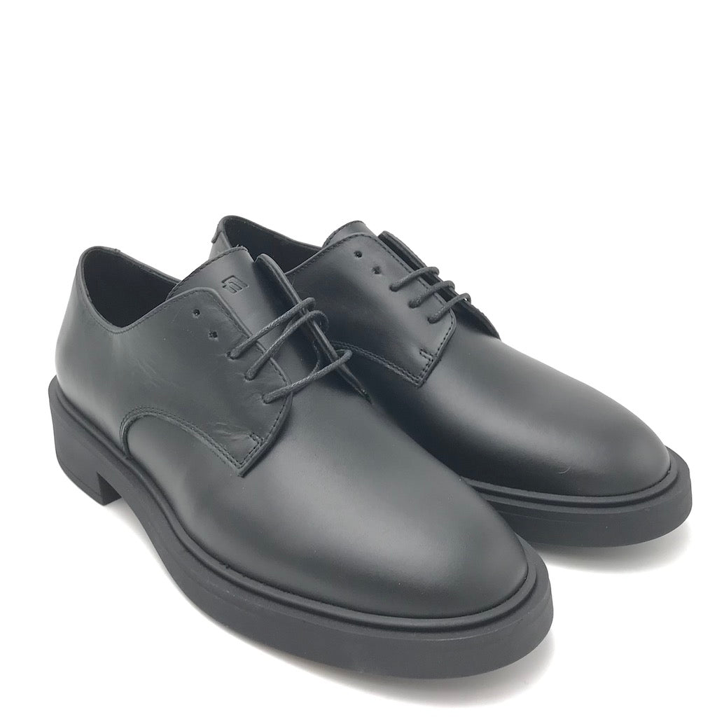 Zulian Calzature Allacciata in pelle nera Spedizione Gratuita