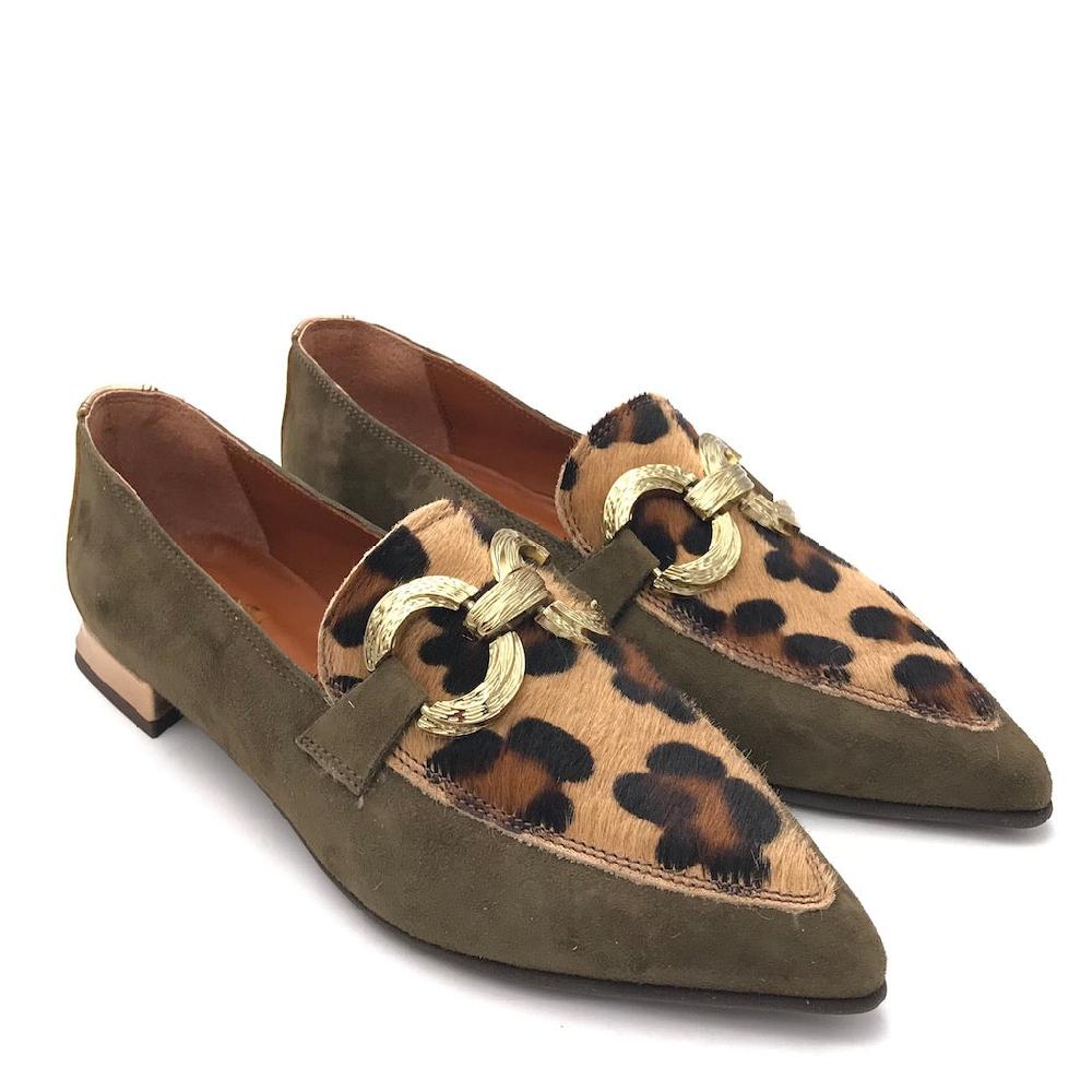 Zulian Calzature Mocassino macula leo verde Pezzi Unici