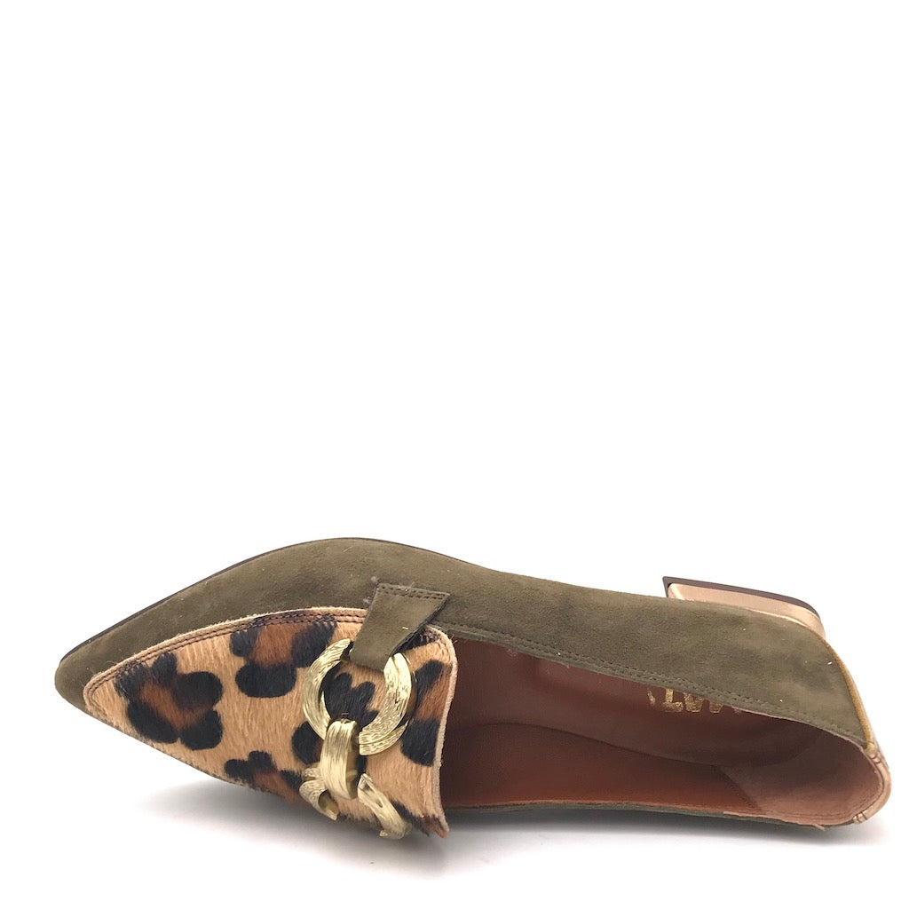 Zulian Calzature Mocassino macula leo verde Pezzi Unici