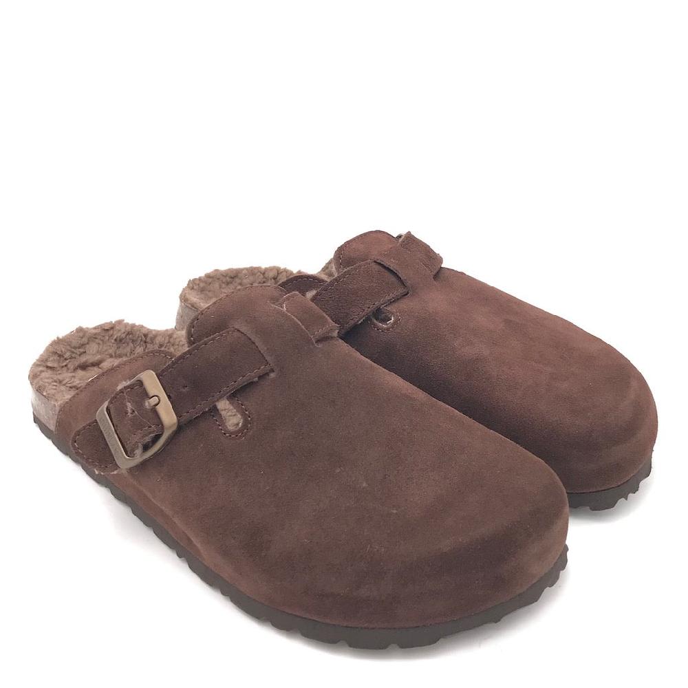 Zulian Calzature Ciabatta Bobo shearling marrone Outlet