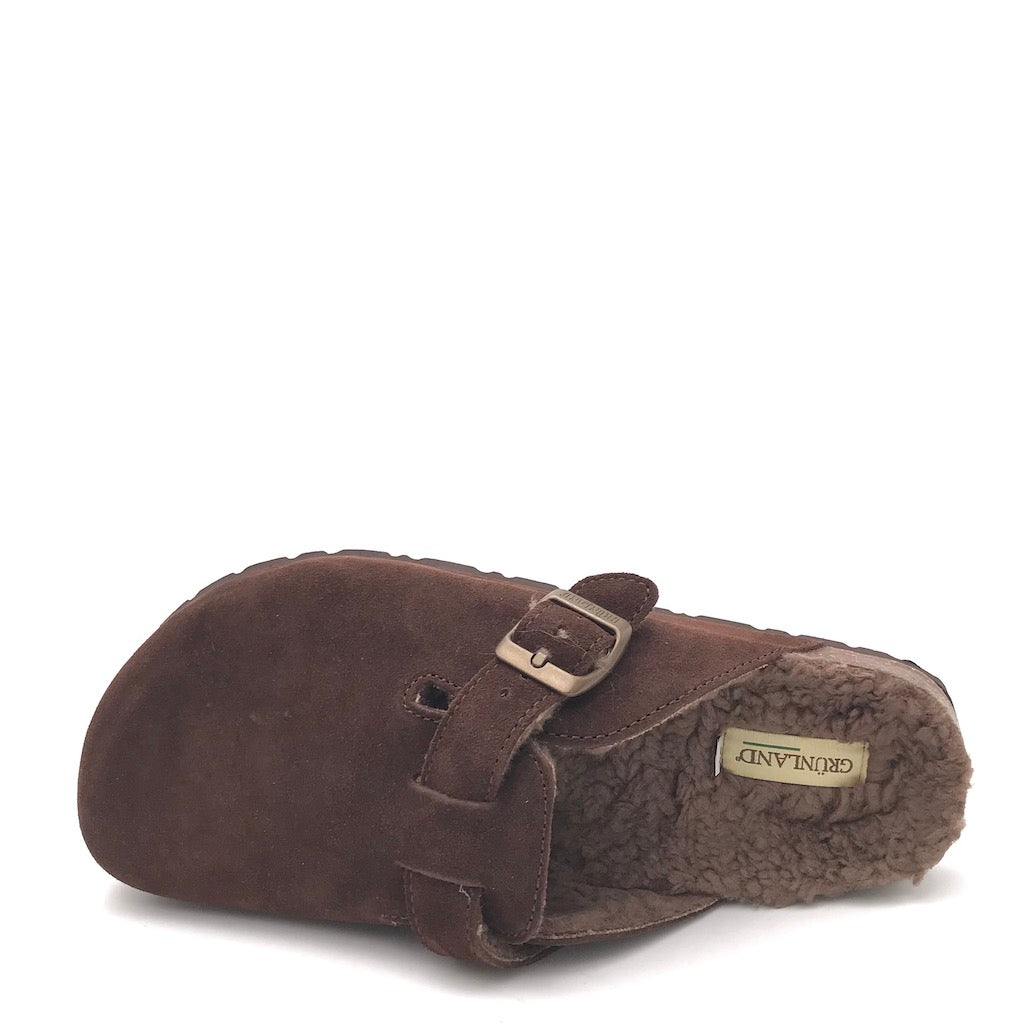 Zulian Calzature Ciabatta Bobo shearling marrone Outlet