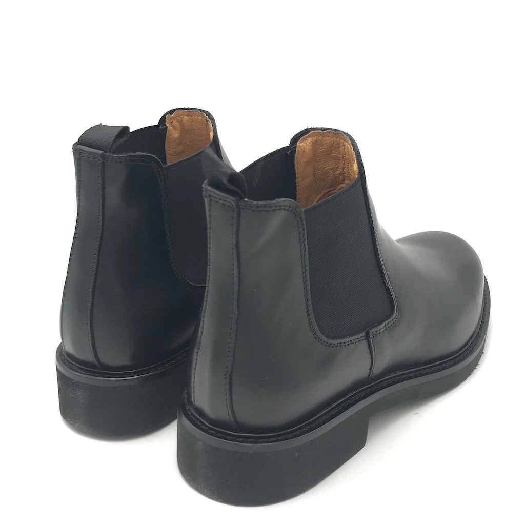 Zulian Calzature Stivaletto beatles in pelle nera Saldi Di Fabbrica
