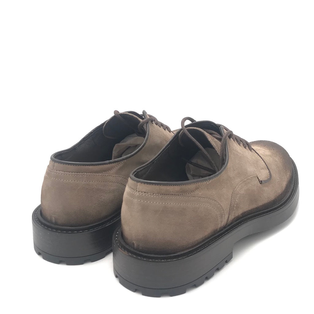 Zulian Calzature Allacciata in crosta anticata taupe Hotsell