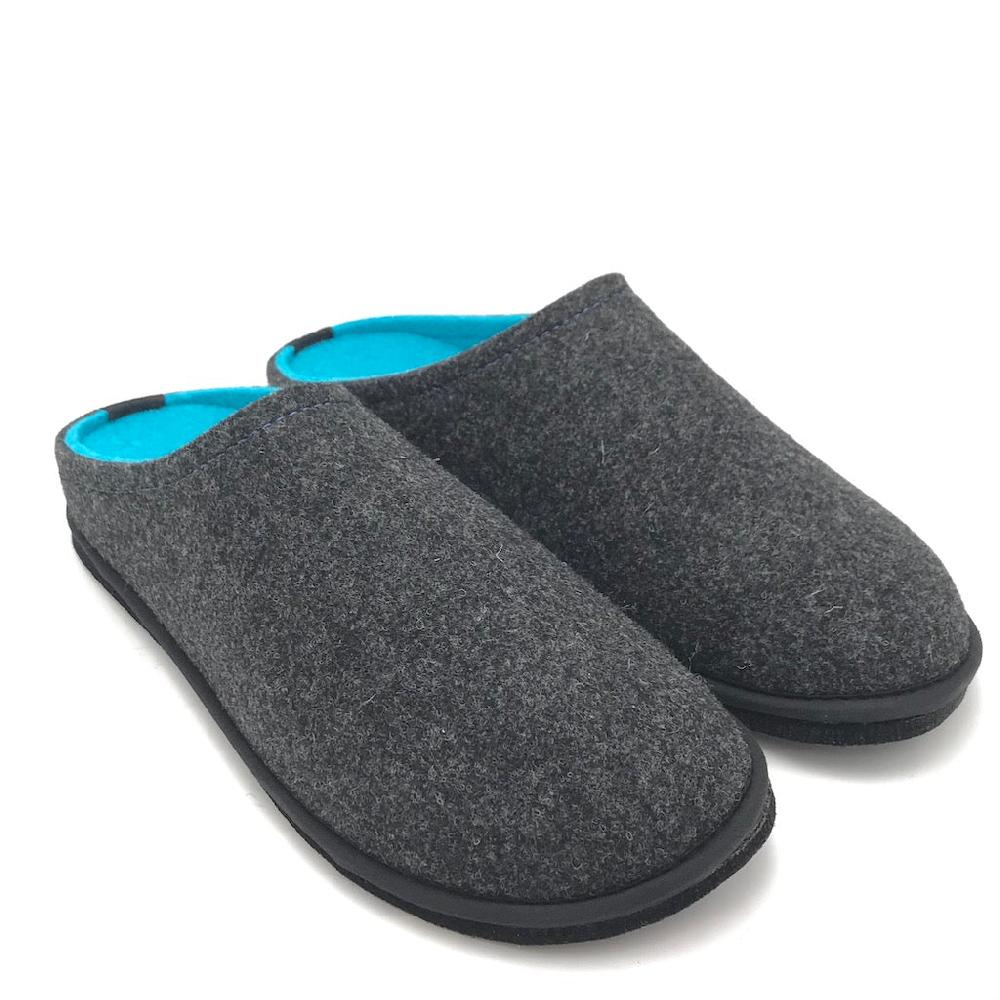 Zulian Calzature Ciabatta Easy bicolor antracite-blu fluo Moda