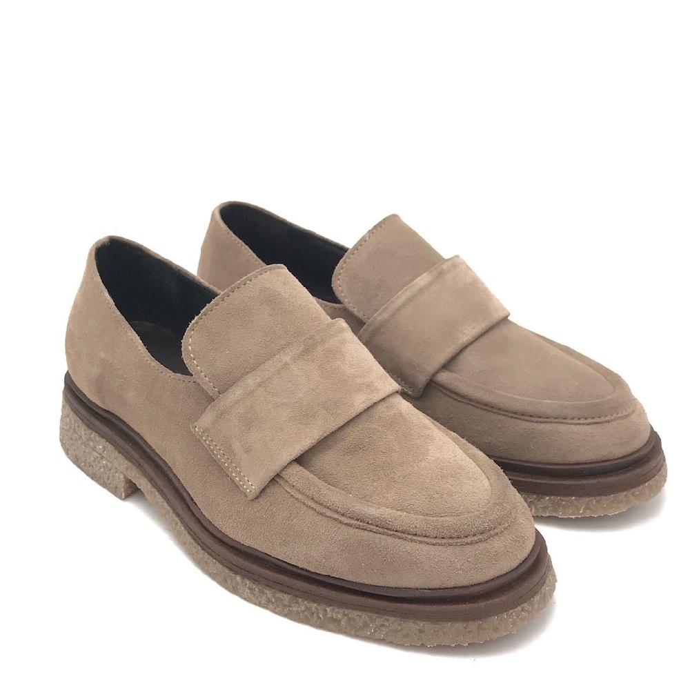 Zulian Calzature Mocassino Kipp in crosta taupe Offerta San Valentino