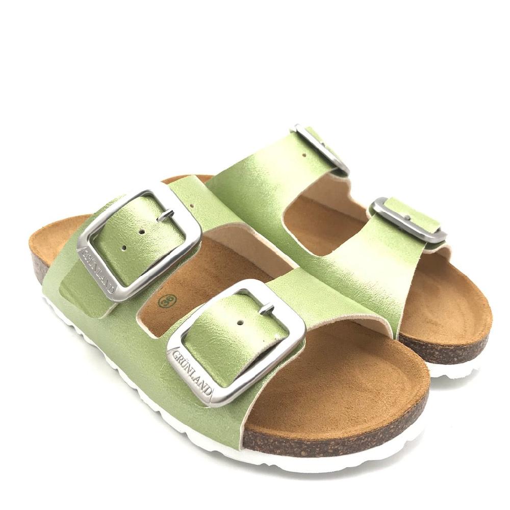Zulian Calzature Ciabatta Sara doppia fibbia verde Offerta