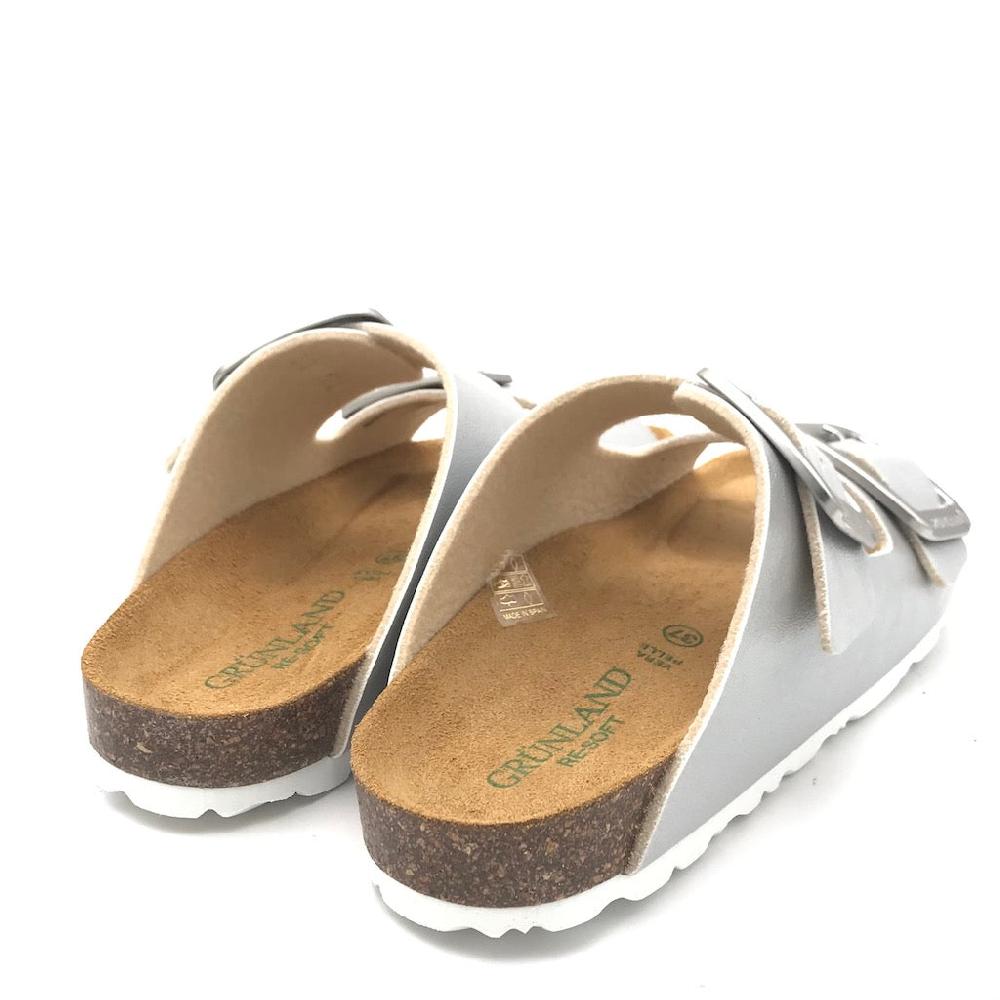 Zulian Calzature Ciabatta Sara doppia fibbia argento Economico