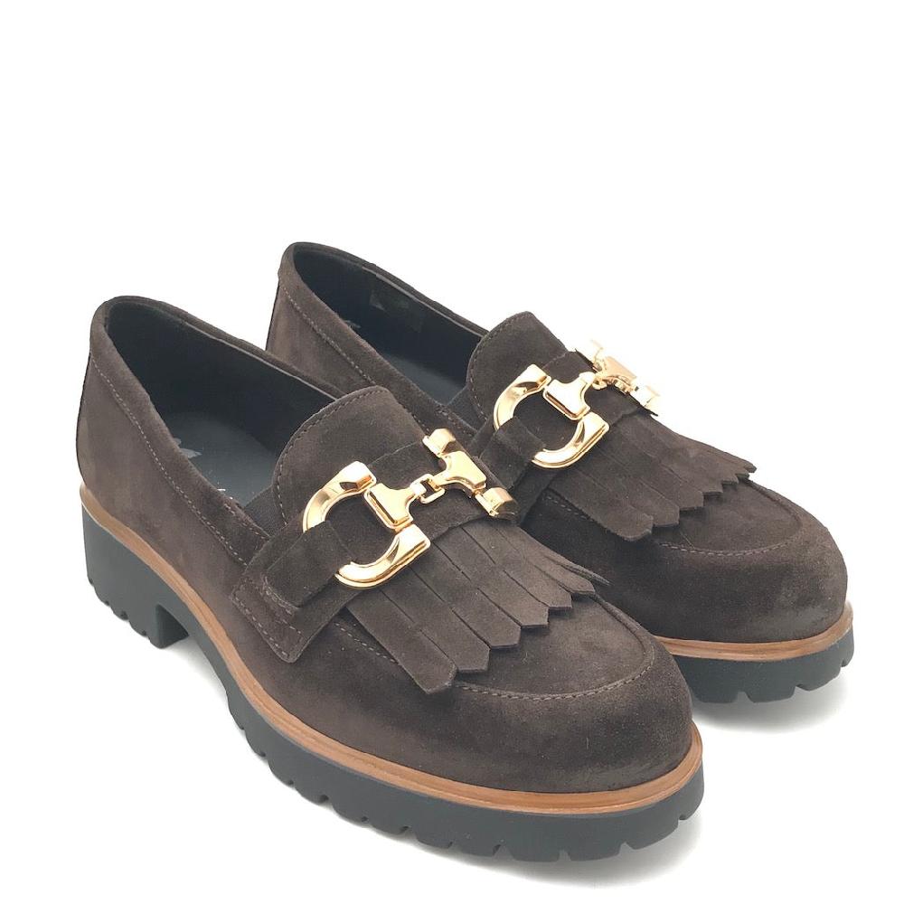 Zulian Calzature Mocassino in camoscio marrone Saldi Di Fabbrica