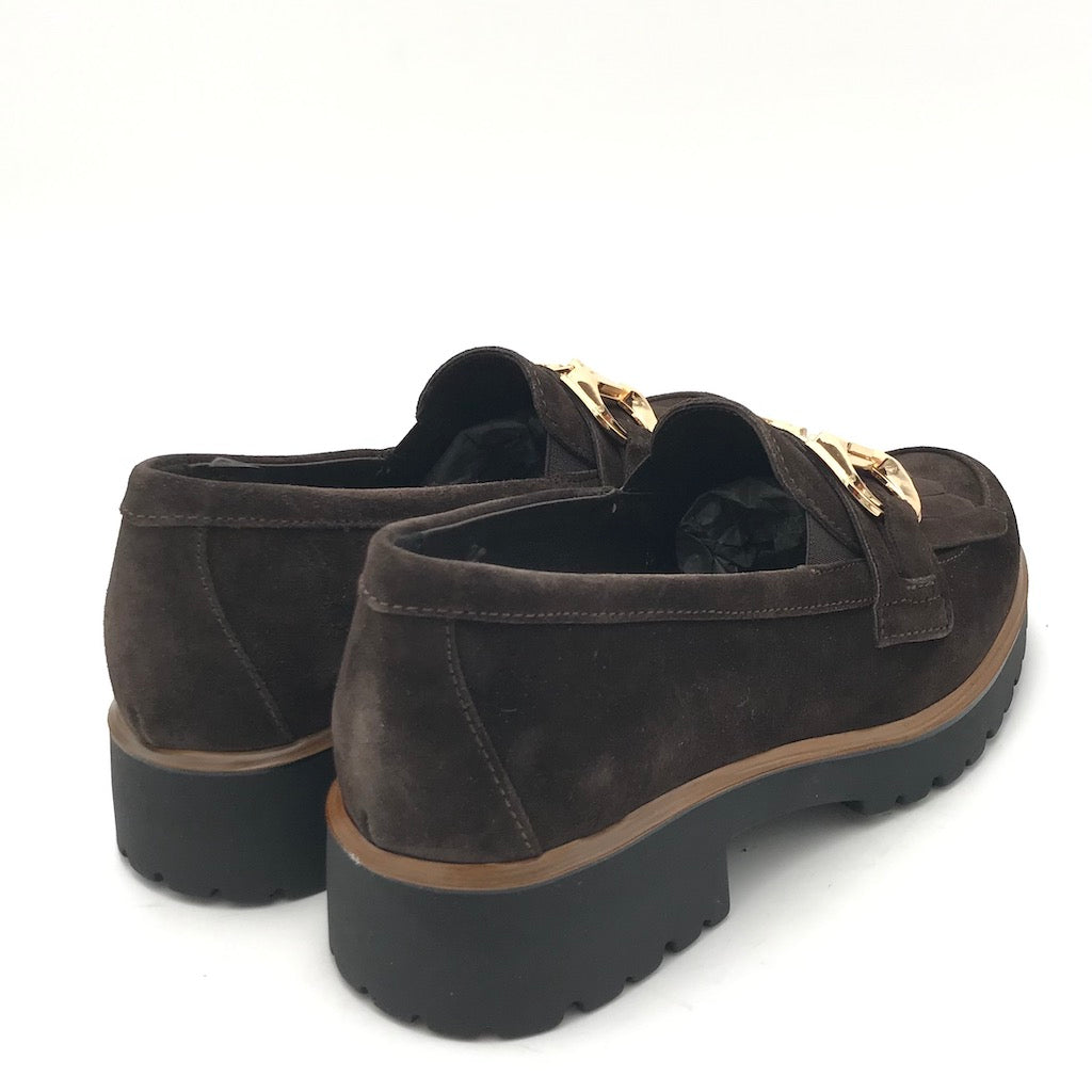 Zulian Calzature Mocassino in camoscio marrone Saldi Di Fabbrica