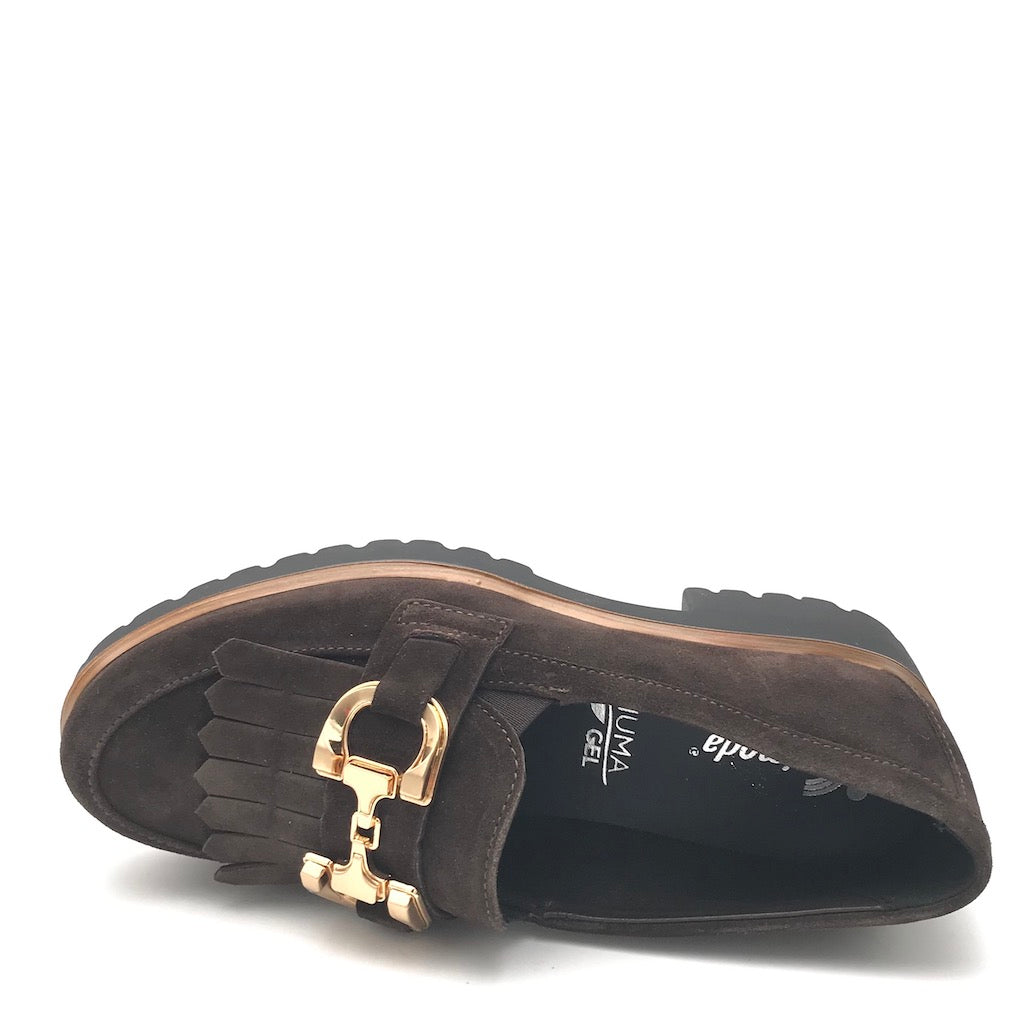 Zulian Calzature Mocassino in camoscio marrone Saldi Di Fabbrica