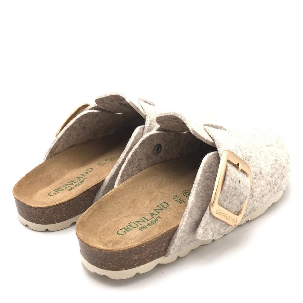 Zulian Calzature Ciabatta Sara in lana cotta marmo Negozio